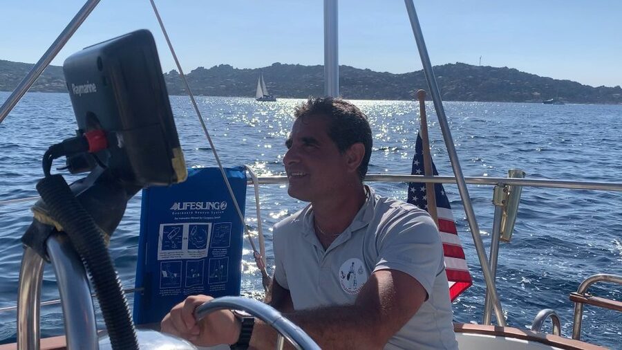 Sailing Maddalena Archipelago with a USCG licensed captain - Sailing toward the first cove
