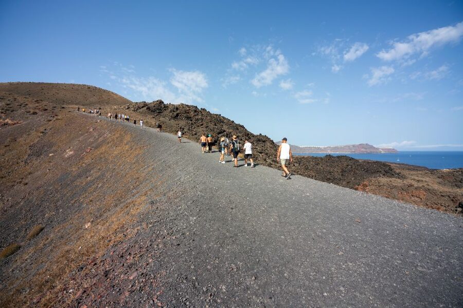 Santorini: Volcanic Islands Cruise with Hot Springs Visit - Thirassia Bay: A Second Swim and Lunch Stop