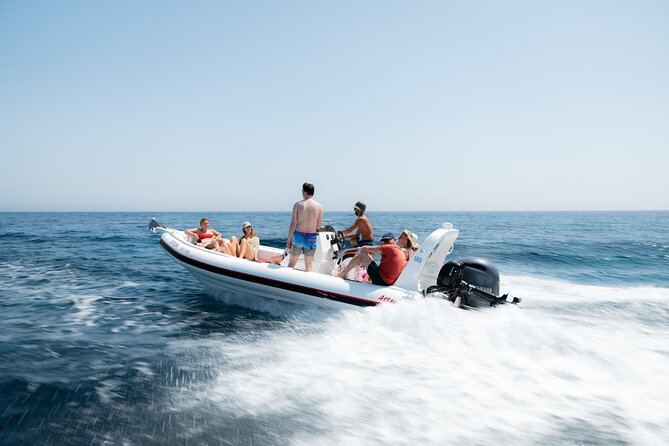 Sea Safari Speedboat Trip in Corfu. Island hopping Sea Tour - Diaplo and the Crocodile Island coastline