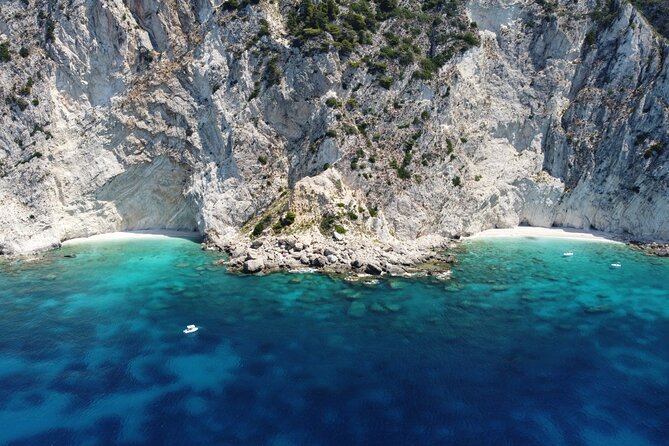 Sea Safari Speedboat Trip in Corfu. Island hopping Sea Tour - Kastelli’s white pebble twin beaches