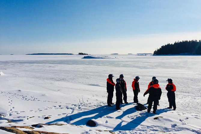 Snowmobile Safari in Helsinki Archipelago with Lunch - The island stop, campfire lunch, and Finnish winter food