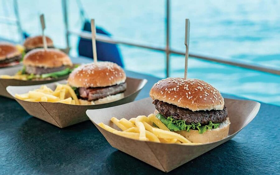 Split: Blue Lagoon and 3 Island Cruise with Food and Drinks - Cruising Toward Čiovo and Borko Beach Bar