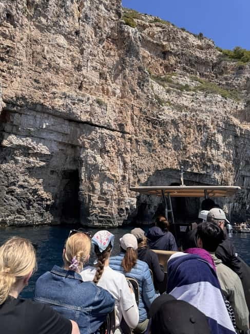 Split/Podstrana: Blue Cave, Hvar & 6 Islands Speedboat Trip - Budikovac and the Blue Lagoon view