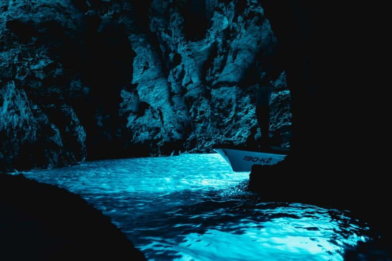 Split/Podstrana: Blue Cave, Hvar & 6 Islands Speedboat Trip - The Blue Cave on Biševo: beautiful, brief, and weather dependent