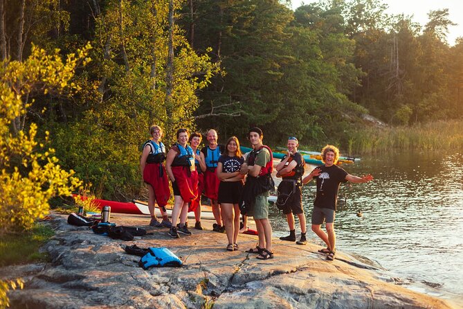 Stockholm: Kayaking tour around Vaxholm Archipelago with Fika - Fika on a quiet island