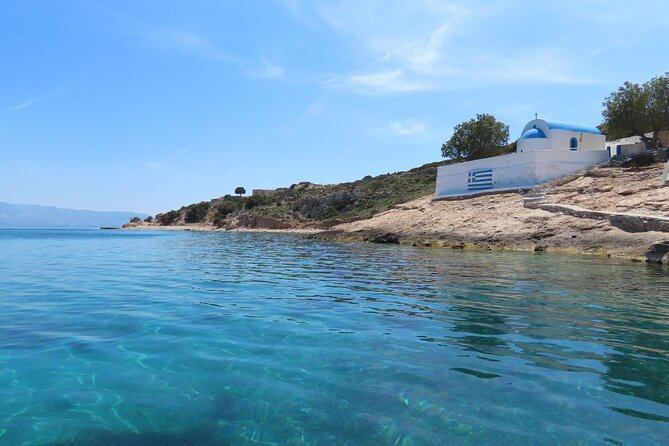 The Santa Maria 3 Island Cruise in the Aegean w/ Free Audio Guide - Plati: Turquoise Water and Cliff Jumping