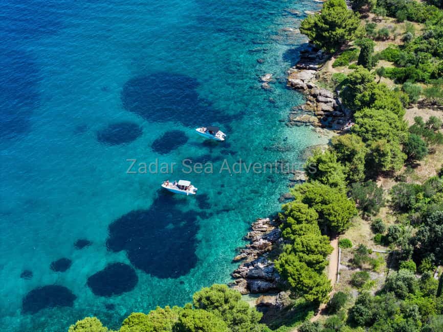 Zadar: Island Hopping Tour Swim and Snorkel with Aperol - The first swim stop: clear water and a quiet cove